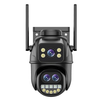 Guudgo 4K HD WiFi IP Camera 8MP Three Lens 5X Zoom Outdoor Security Camera Night Vision Motion Detection 2-way Audio IP6