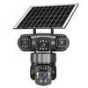 Guudgo V380 12MP Tri-Lens Solar Powered PTZ Security Camera Wireless WiFi/4G PIR Motion Detect Two Way Audio IP66 Waterp