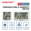 HABOTEST HT680/HT681 Thermometer Hygrometer Weather Station Mini Thermometer Living Room LCD Digital Temperature Humidit