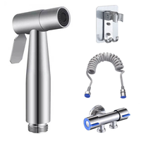 Handheld Bidet Sprayer Set Stainless 304 Steel Spray Gun Shower Handheld Toilet Bidet Faucet Sprayer Shower Nozzle Self-