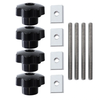 Handle T-slot Slider Miter T-track Jig Screw Fixture For Table Saw Router Chutes Rail DIY Woodworking Bench Tool M8x100m