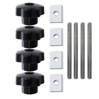 Handle T-slot Slider Miter T-track Jig Screw Fixture For Table Saw Router Chutes Rail DIY Woodworking Bench Tool M8x100m