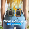 Hanging Waist Fan Portable Outdoor Sports 6000mAh High Capacity Battery Life Two-Way Rechargeable Multipurpose Neck Fan