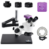 HAYEAR 51MP 2k Trinocular Stereo HDMI Microscope Camera 7X-45X Continuous HD Zoom Stereo Trinocular Microscope For Phone