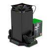 HBX-608 for Xbox Series X Console Multifunctional Charging Dock+Top-mounted Cooling Fan Base RGB Light Disc Storage Rack