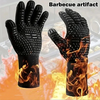 Heat Resistant BBQ Gloves 3 In 1 Grilling Gloves 1472 F° Heat Resistant Grilling Gloves Grill Brush and Grill Bear Claws
