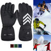 Heated Motorcycle Gloves Winter Snowmobile Skiing Gloves with Reflective Safety Stripe Design for Outdoor Warm Windproof