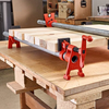 Heavy-Duty 1/2" 3/4" Wood Gluing Pipe Clamp Cast Iron Pipe Clamp with Protective Cap for Metalworking / Woodworking / Fr