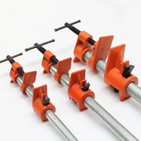 Heavy Duty 1/2" 3/4" Wood Gluing Pipe Clamp Fixture Quick Release Cast Iron Pipe Clamp for for Woodworking / Carpentry /