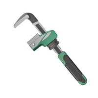 Heavy Duty Adjustable Plumbing Tool High Carbon Steel Right Angle Wrench 80mm Jaw Non Slip Repair Hand Tool