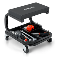 Heavy-Duty Garage Creeper Mechanic Stool with Tool Tray Storage for Car Maintenance