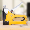 Heavy Duty Staple Gun 3 in 1 Adjustable Power Chrome Finish Aluminum Alloy Supports T Type N Type U Type Staples Ergonom