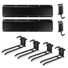 Heavy Duty Wall Mount Tool Organizer Carbon Steel Garden Tool Holder Rubber-Coated Hooks Garage Storage Rack Hanger Spac