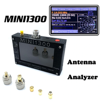 HF/VHF/UHF Mini1300 Antenna Analyzer Antenna Analyzer 0.1-1300MHz Measuring S Parameters Impedance Analyzer Aluminum All