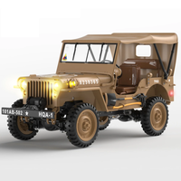 HG TRASPED HG4-58 RTR 1/14 2.4G 4WD RC Car Willys Military Truck for Jeep Off-Road Climbing LED Light Sound Winch Two Sp
