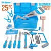Hi-Spec Jumbo DIY Tool Box for Kids 25PCS Educational Carpentry Set Real Metal Tools Portable Organization Kit Woodworki