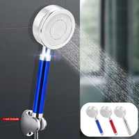 High Pressure Anion Aluminum Shower Head Water Saving Filter Blue/Red/Silver