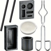 High Purity Graphite Crucible Kit 7-Piece Metal Casting Molds Set for Gold Silver Copper Melting Non-Stick Ingot Mold Me