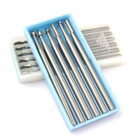 High-Speed Steel Micro Carving Tool Bits 1.0mm 1.4mm 1.8mm 2.3mm Precision Woodworking Engraving Sculpting Burr-Free Rot