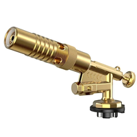 High-Temperature Flame Nozzle 1300°C Portable Welding Gas Torch Butane Burner Electronic Ignition Adjustable Flame Outdo