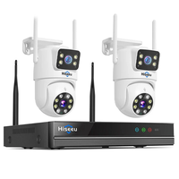 Hiseeu 6MP WiFi Dual Lens Camera Security Camera System Kit 3K IP Cameras with 10CH NVR Recorder Set P2P Video CCTV Surv