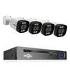 Hiseeu 8CH PoE Security CCTV Camera System Set Colorful Night Vision 2-way Audio APP Remote Monitoring H.265 AI Face Det
