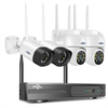 Hiseeu 8WK-4HBC25 Wireless Camera Security System Kit 5MP 5X Digital PTZ 4CH Outdoor CCTV Camera Set 2 way audio IP66 Vi