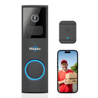 Hiseeu DB2 1080P 2MP WiFi Doorbell Camera IR Night Vision Smart PIR Motion Recognition Two-way Audio IP65 Waterproof 2.4