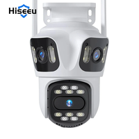 Hiseeu WSA18 8MP 4K 5X Zoom WiFi PTZ IP Camera Three Lens Three Screen Outdoor Camera Auto Tracking 2-Way Audio Video Su