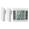Home Indoor Wireless Digital Audible Alarm Refrigerator Thermometer with 2PCS Sensor Min/Maximum Display