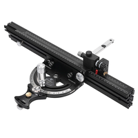 HONGDUI HD-MG21 Precision Miter Gauge For Table Saw With Extended Fence And 0.02mm Micro Adjustable Flip Stop Router Tab