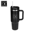 Hooked On Wood 1200ML 40oz Hot Cold Water Bottle Cup 304 Stainless Steel Travel Coffee Mug Water Bottle Insulated Ice Be