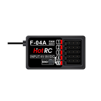 HOTRC F-04A 2.4GHz 4CH PWM Receiver Compatible with HT-5A HT-6A HT-8A HT-10 DS600 DS800 DS-4A DS-6A CT-6A CT-8A CT-6B CT