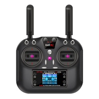 HOTRC HT-10A 2.4GHz 10CH FHSS 1.7-Inch Color Screen Radio Transmitter with F-10A Receiver for RC Car Ship Airplane Model