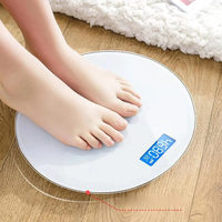 Household Electronic Scale Intelligent Automatic shut-down LCD Display USB Rechargeable AccurateRound Scale Body Scale