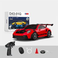 Hstar D43-01 RTR 1/43 2.4G 4WD Drift RC Car Gyro Mini Full Proportional Alloy Body Shell LED Light Remote Control High-S