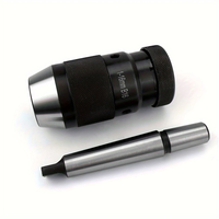 HT2942 MT2-B16 Arbor Self-Tightening Keyless Lathe Drill Chuck 1-13mm Capacity 45 Steel for Drill and Milling Machines