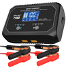 HTRC P10X2 12V 24V 10A Auto Motorcycle Battery Charger AGM Intelligent Repair Dual Channel Smart Car Battery Charger Lit