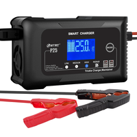 HTRC Smart Car Battery Charger 12V 25A 24V 13A Automotive Charger Battery Maintainer Trickle Charger Lead-Aci Lithium Li
