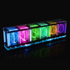 HU-071 DIY RGB LED Clock Kit Digital Alarm Multi-Color Display Touch Controls Music Spectrum Timer Backup Battery High C