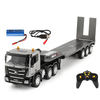 HuiNa Toys 1318 1/24 2.4G 9CH RC Trailer Truck Tractor Flatbed Engineering Construction Vehicles LED Light Sound RTR Tra
