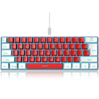 HXSJ 61key Mini Gaming keyboard ISO LayoutRGB Backlight ABS Material USB Wired Membrane keyboard for WIN