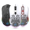 HXSJ T28 Hollow Wireless Mouse Rechargeable RGB Luminous 4800DPI Interchangeable Back Cover Gaming Lightweight Mouse