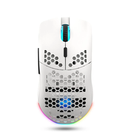 HXSJ T66 Tri-mode Gaming Mouse 3600DPI 650mAh Massive Battery RGB Light Mice with 6 Macro Programming Buttons 2.4G/BT5.3