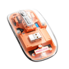 HXSJ T900 2.4G Wireless bluetooth-compatible 5.1 Transparent Mouse 800-2400 DPI Adjustable 400mAh Power Display Mute Cli