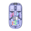iBlancod H118 Dual Mode Wireless Mouse RGB 1600DPI Dual Mode 2.4G & BT5.0 Rechargeable Transparent Magnetic PC Cover Gam