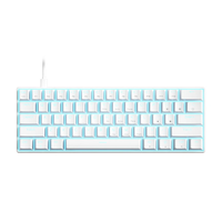iBlancod K61 61 Keys Wired Mechanical Gaming Keyboard Hot Swappable Red/Blue Switch LED Backlit NKRO Type-C Ergonomics G
