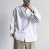 INCERUN Men Solid V-neck Soft Loose Long-sleeved Causal Soft Shirts