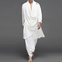 INCERUN Men Two Pieces Set Chinese Style Cotton Linen Long Sleeve Long Pants Men