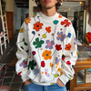 INCERUN Mens Colorful Floral Print Sweatshirts Comfortable Classic Crew Neck Casual White Sweatshirts for Men S-5XL